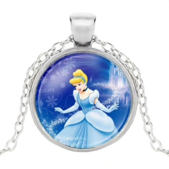 Cinderella Silver Medallion Necklace - Picture 1 of 1